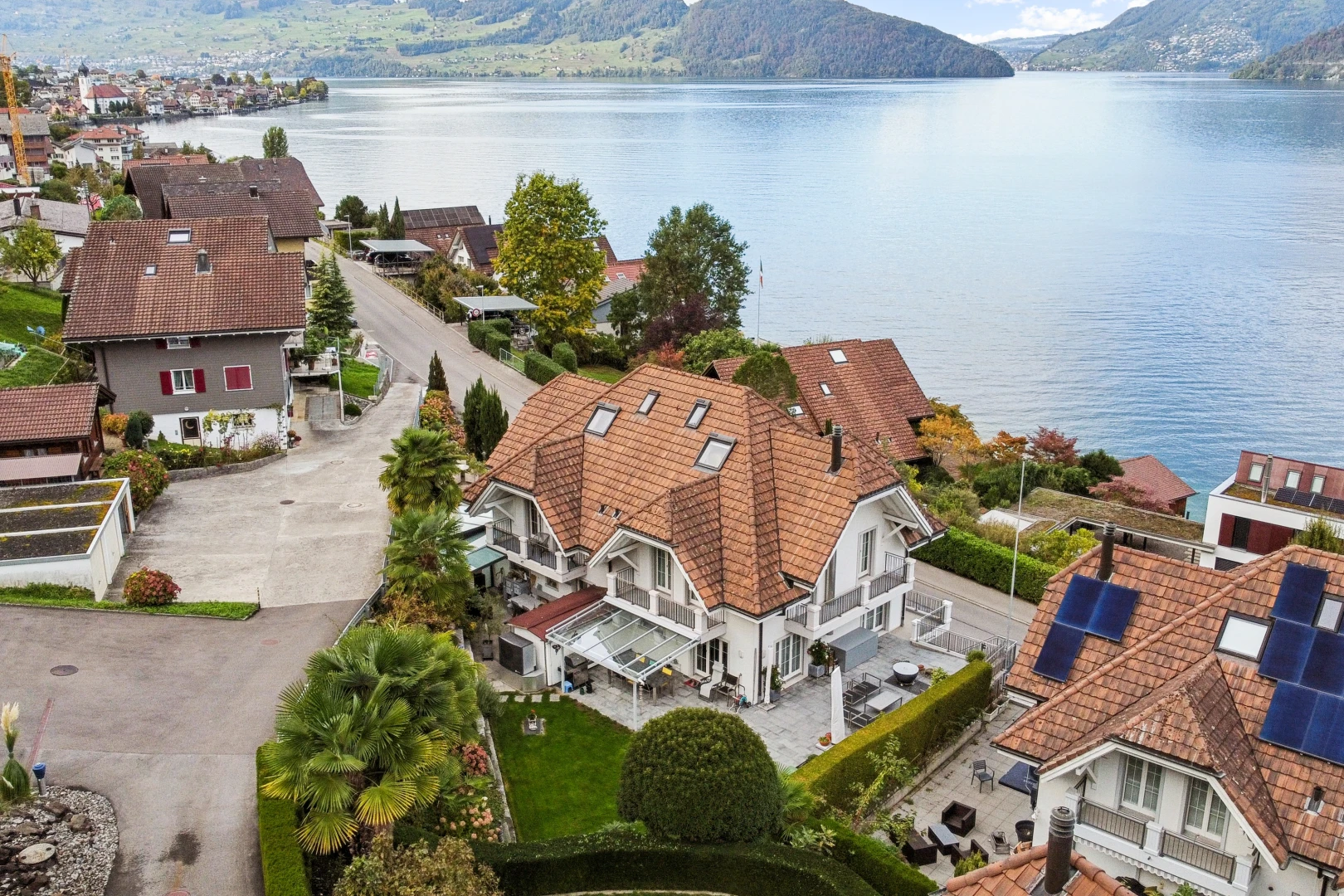 water view with a mountain backdrop