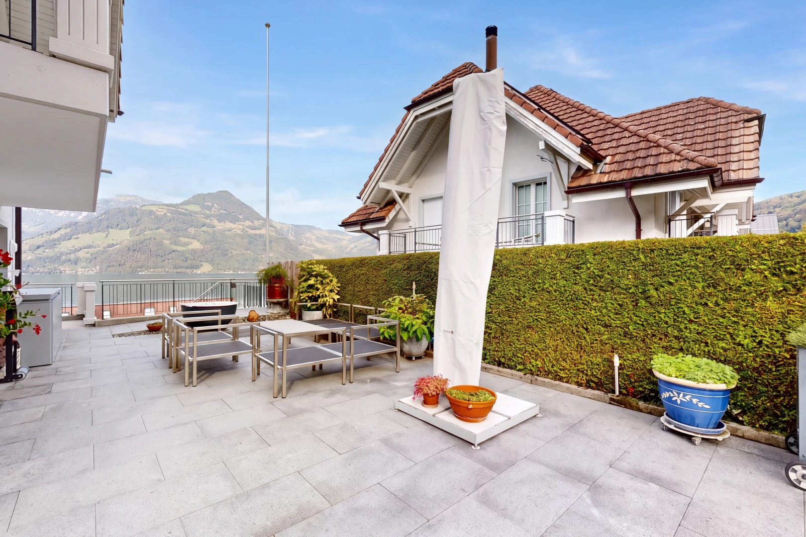 patio / terrace featuring a mountain view and a patio