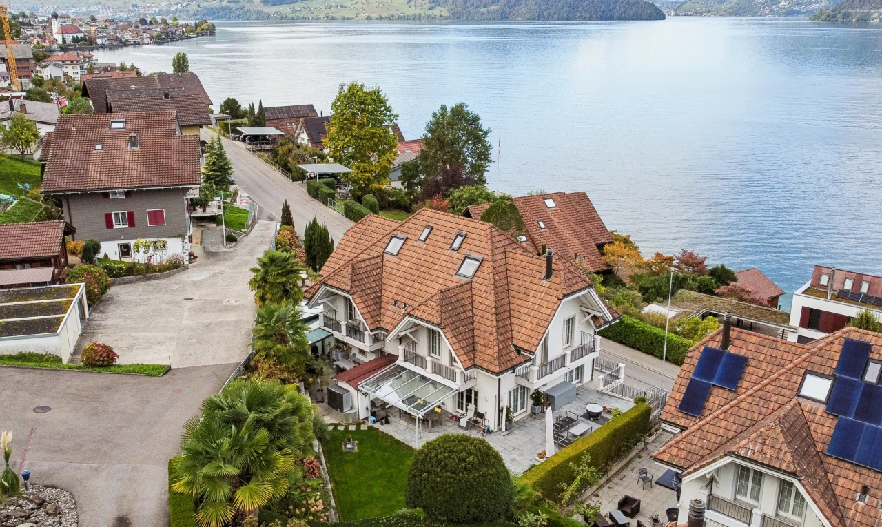 water view with a mountain backdrop