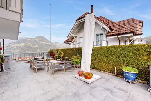 patio / terrace featuring a mountain view and a patio