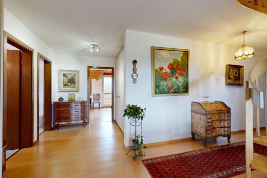 halle / korridor mit holzfußboden, wood finish floor, inside property, gipskartonwand, und drywall