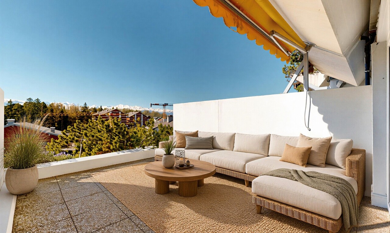 balkon mit from property und day time