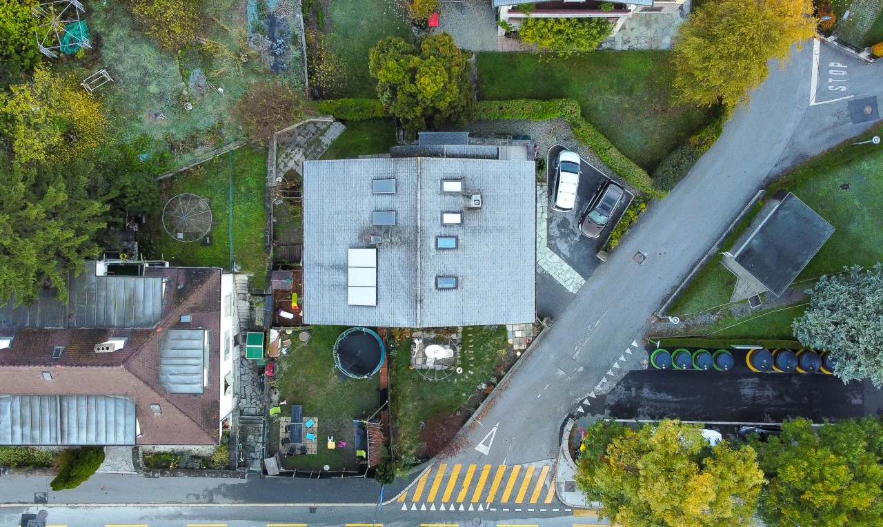 blick auf das haus im freien