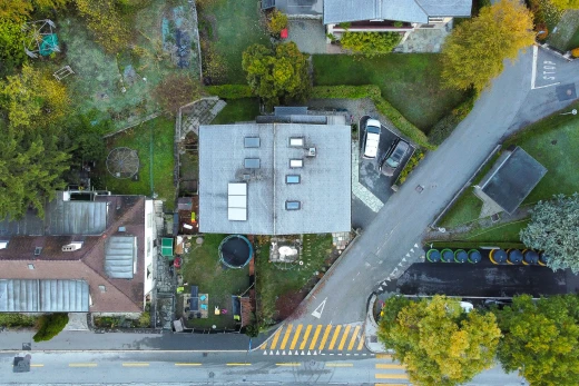 blick auf das haus im freien