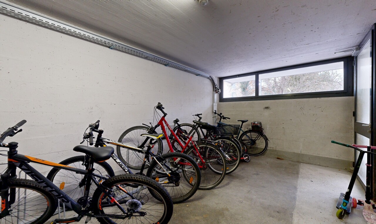 gym with a garage