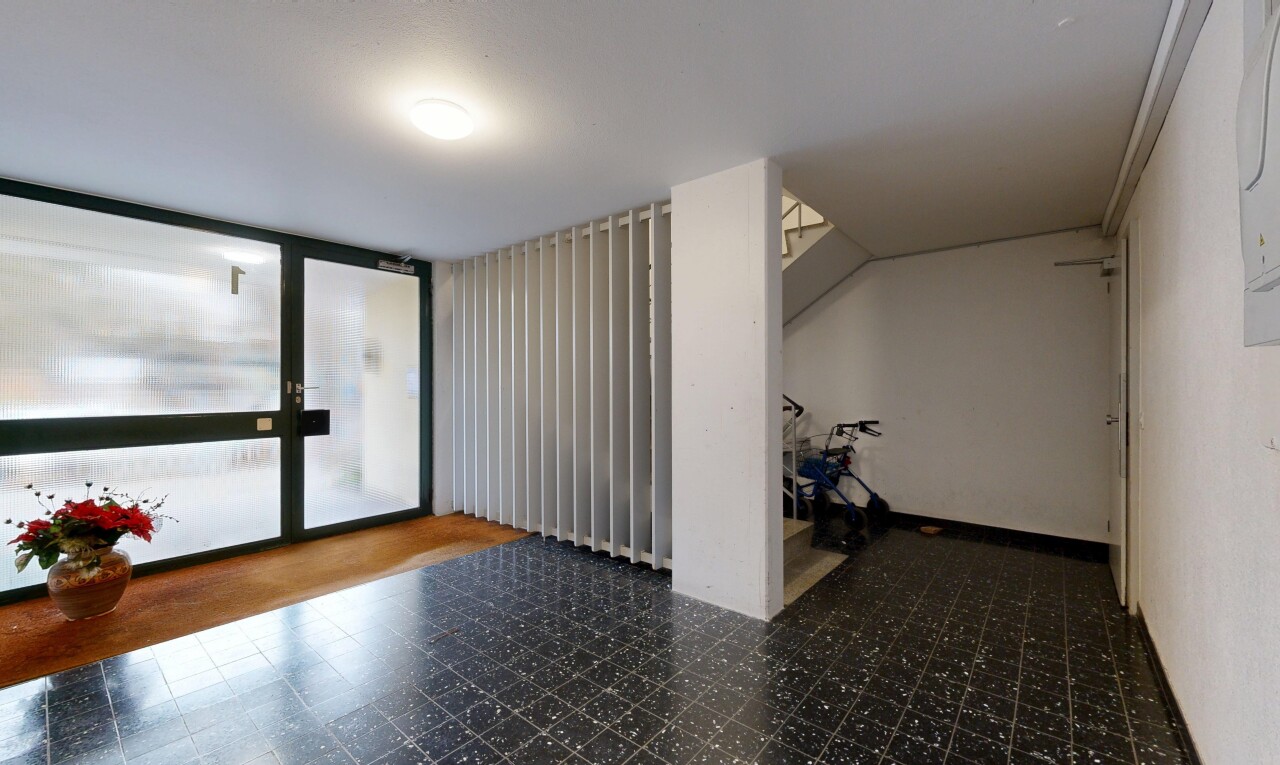 spare room with dark flooring