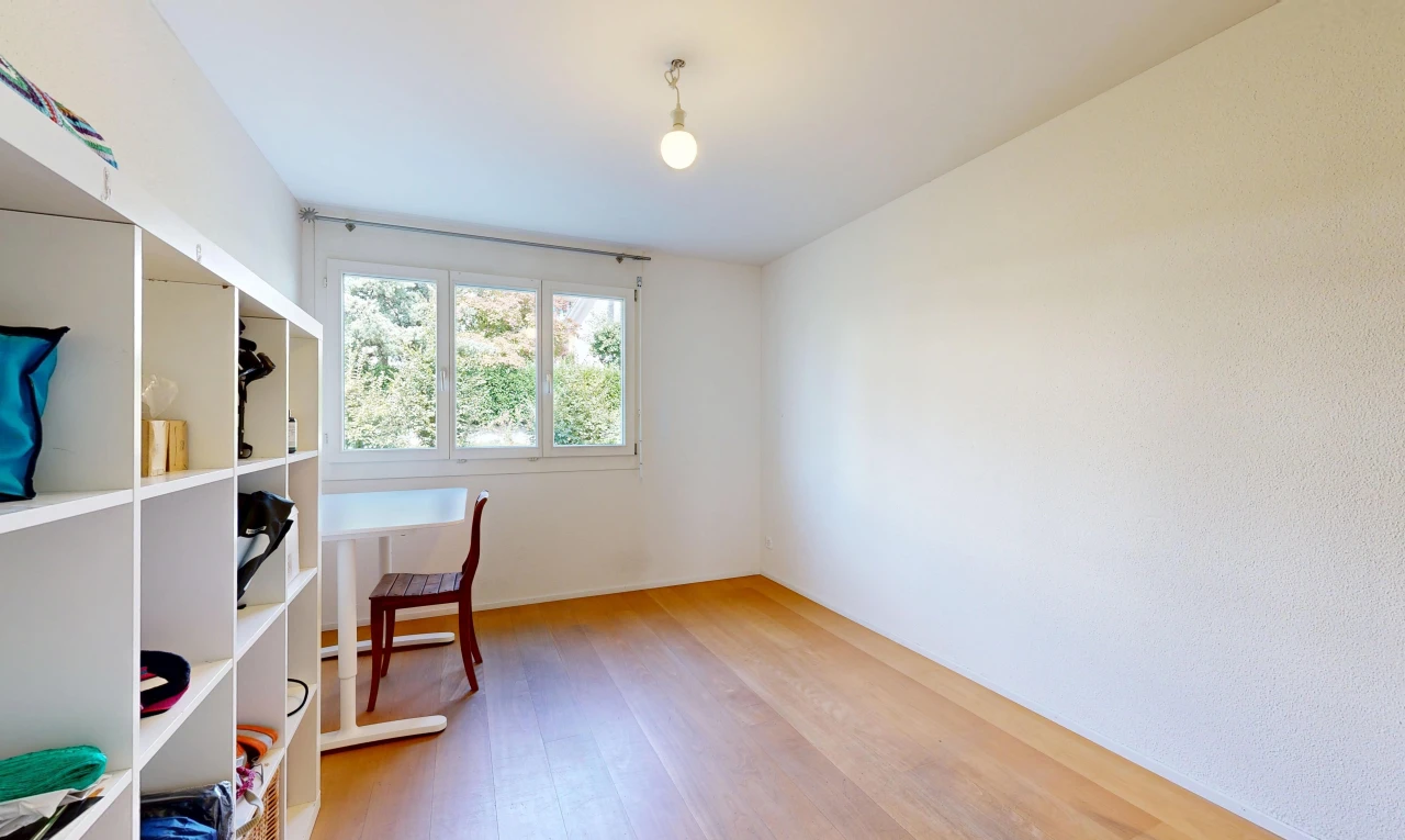 office area with light wood-style floors