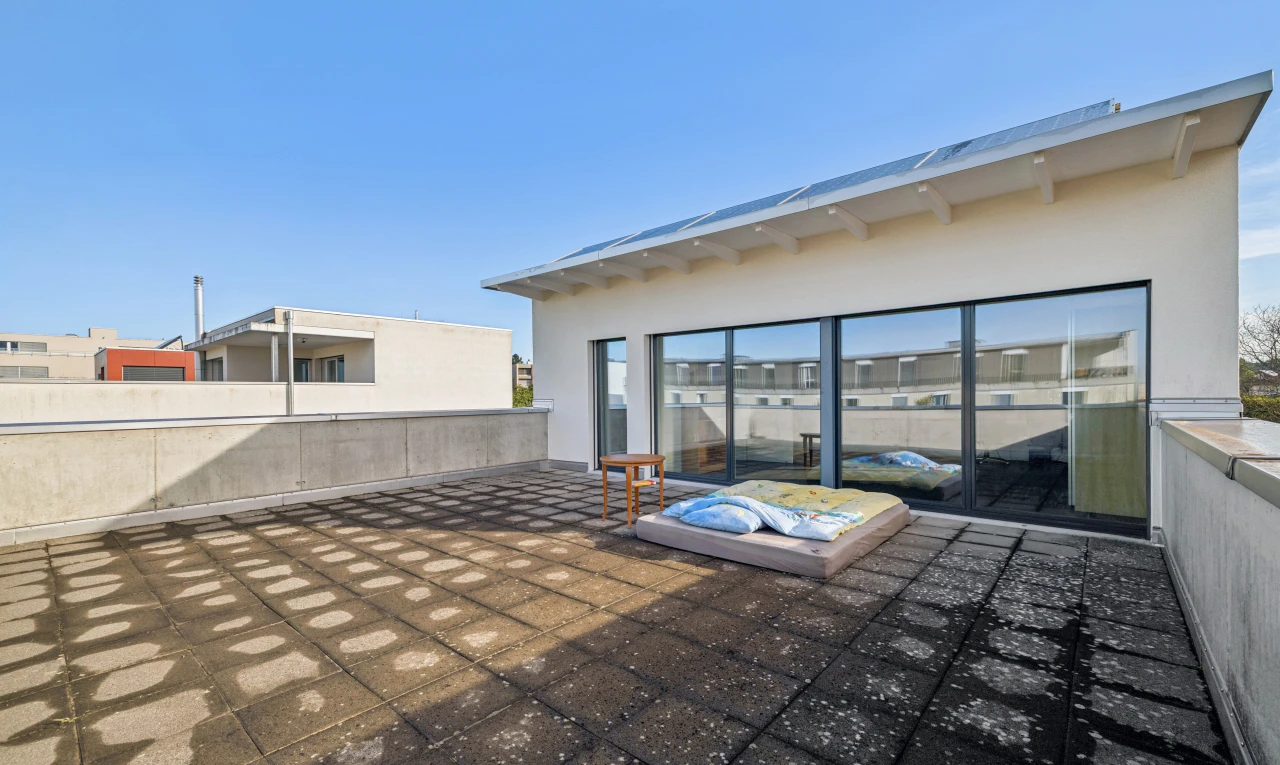 terrasse mit terrasse, day time, und from property