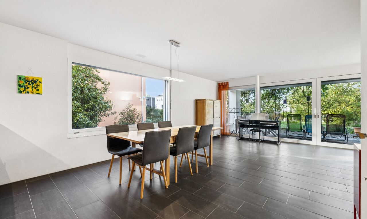 dining room with access to exterior