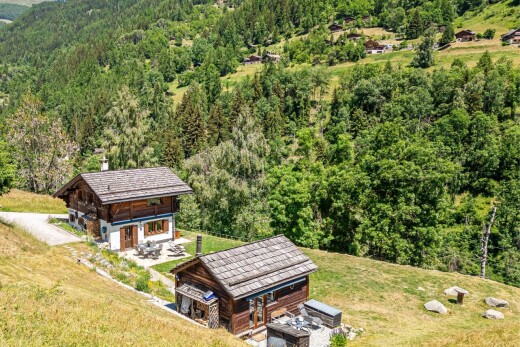 façade avec structure extérieure, forest view, vue sur la forêt, terrasse, et property visible