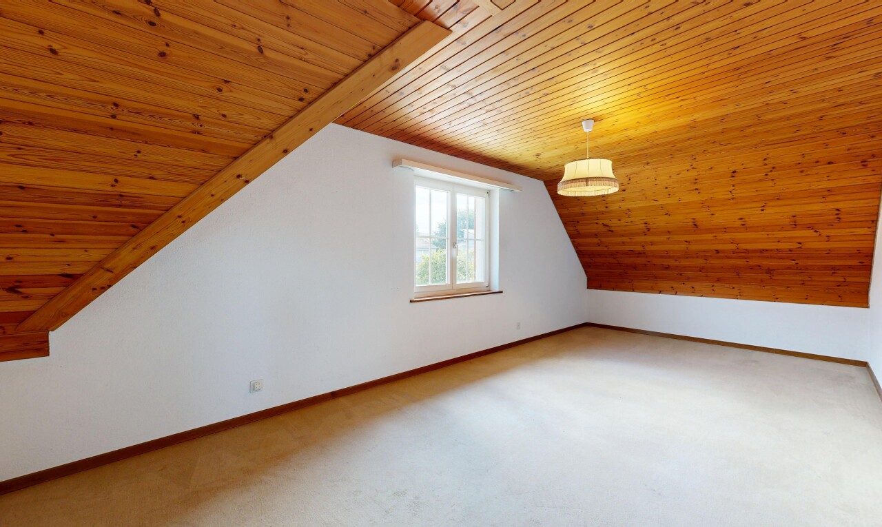 leerer raum mit holzdecke, wood ceiling, sockelleisten, baseboards wall, und zusätzliches zimmer
