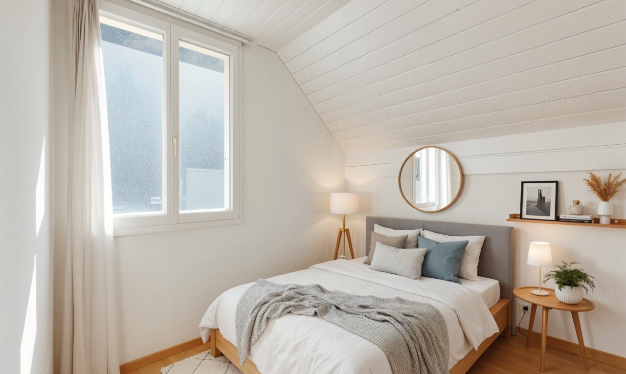zimmer / schlafzimmer mit holzfußboden, wood finish floor, natürliches licht, natural light, und zusätzliches zimmer
