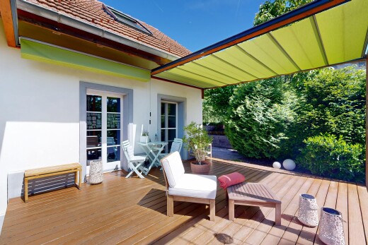 terrasse mit deck, from property, und day time