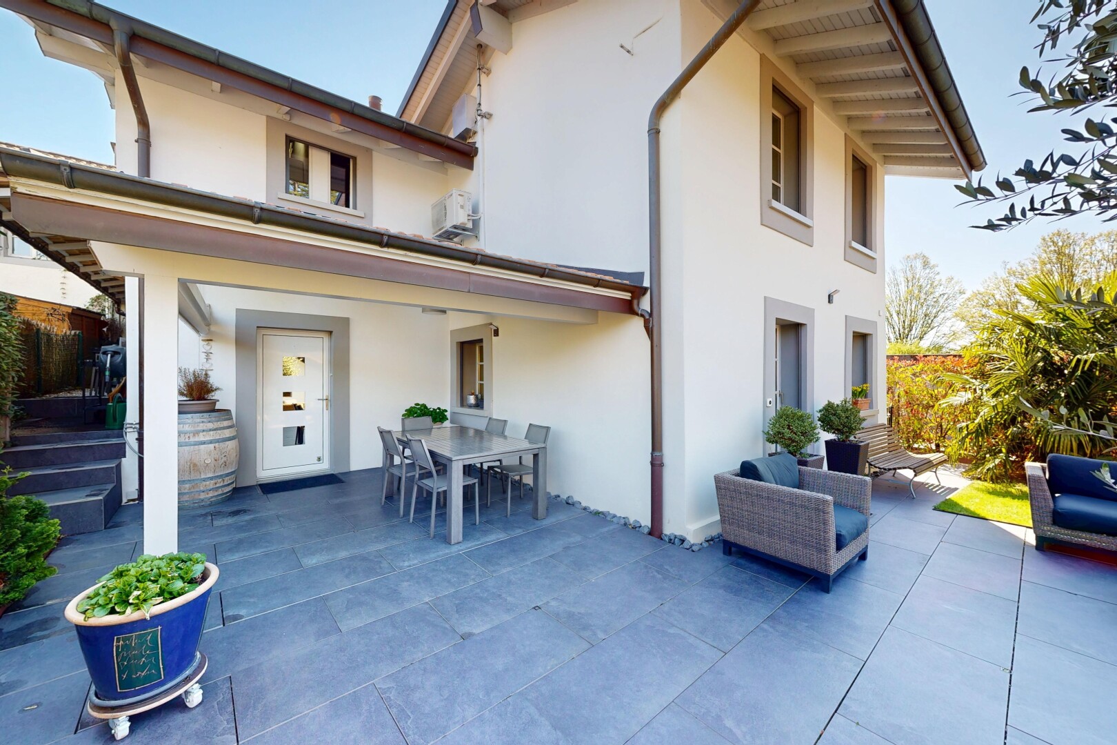 terrace featuring outdoor lounge area and a patio area