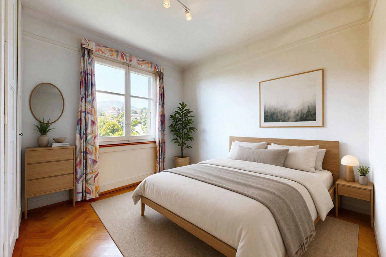 leerer raum mit gipskartonwand, drywall, parquet floor, holzfußboden, und wood finish floor