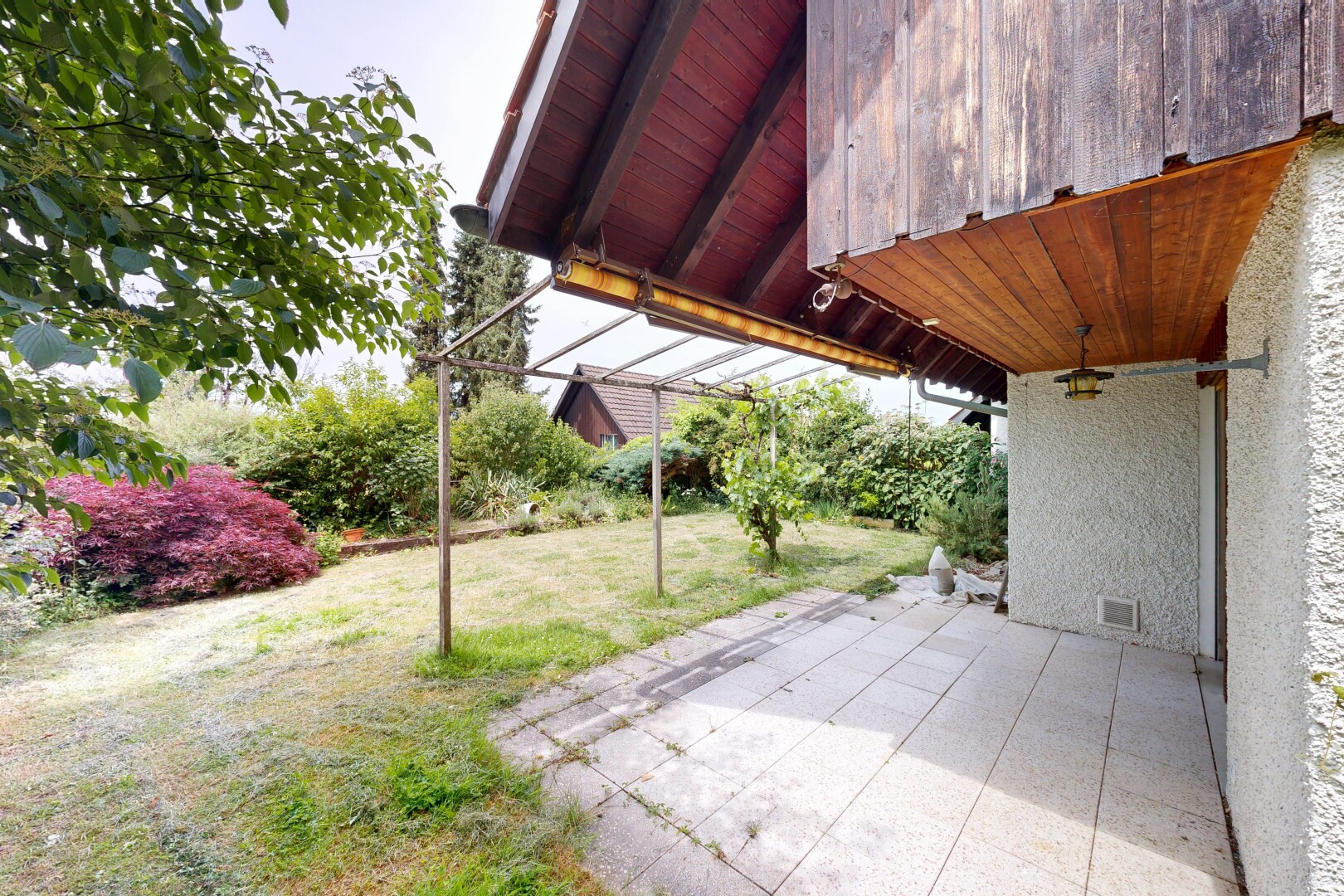 terrasse mit terrasse, from property, und rasen