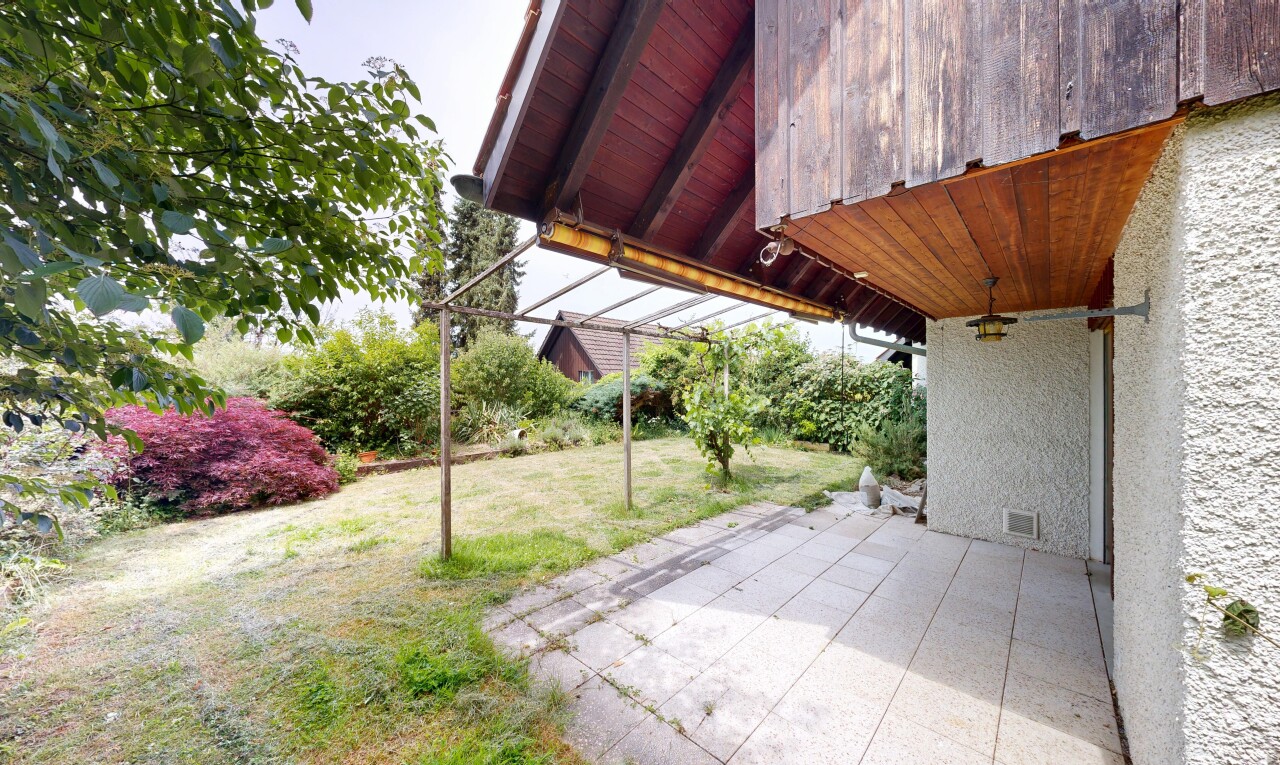 terrasse mit terrasse, from property, und rasen