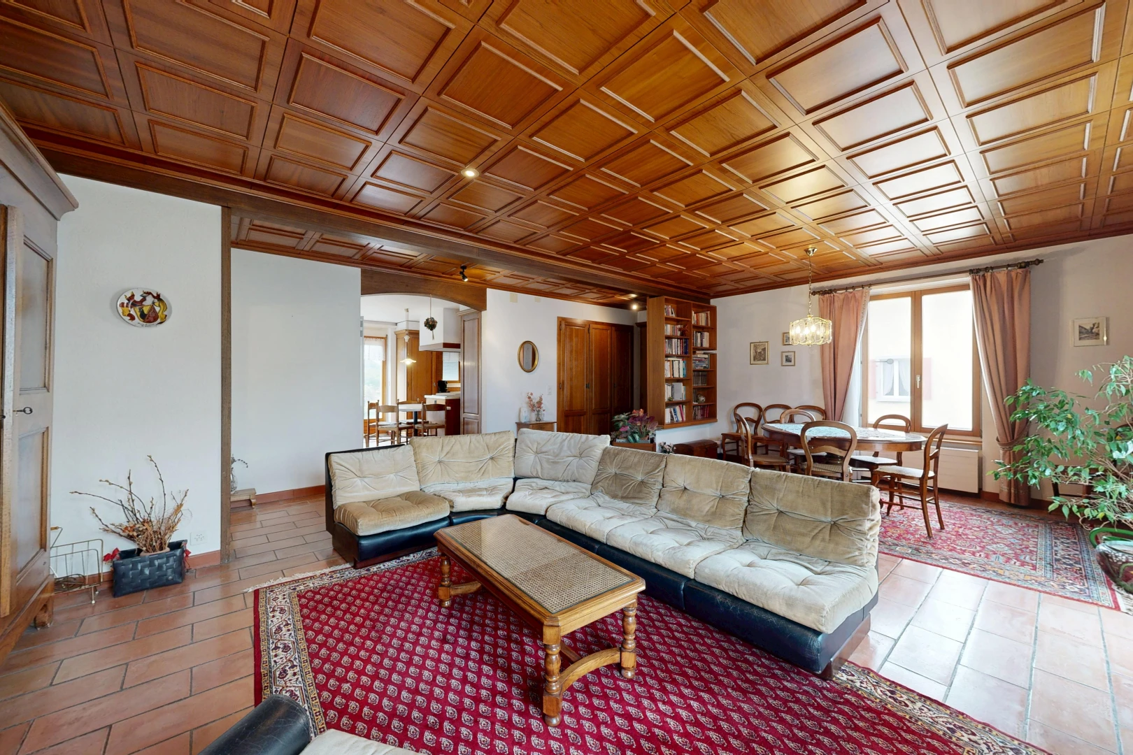 living / dining room with baseboards