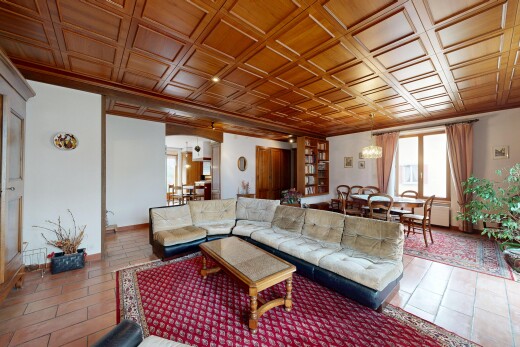 living / dining room with baseboards