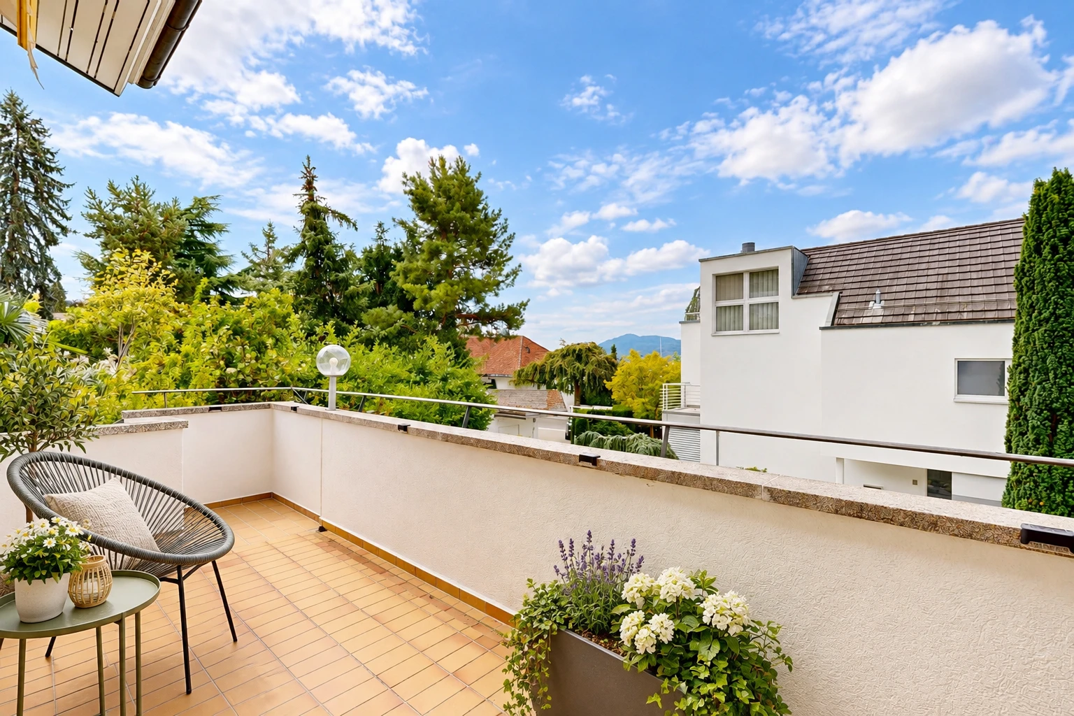 terrasse mit view focus, from property, day time, und terrasse