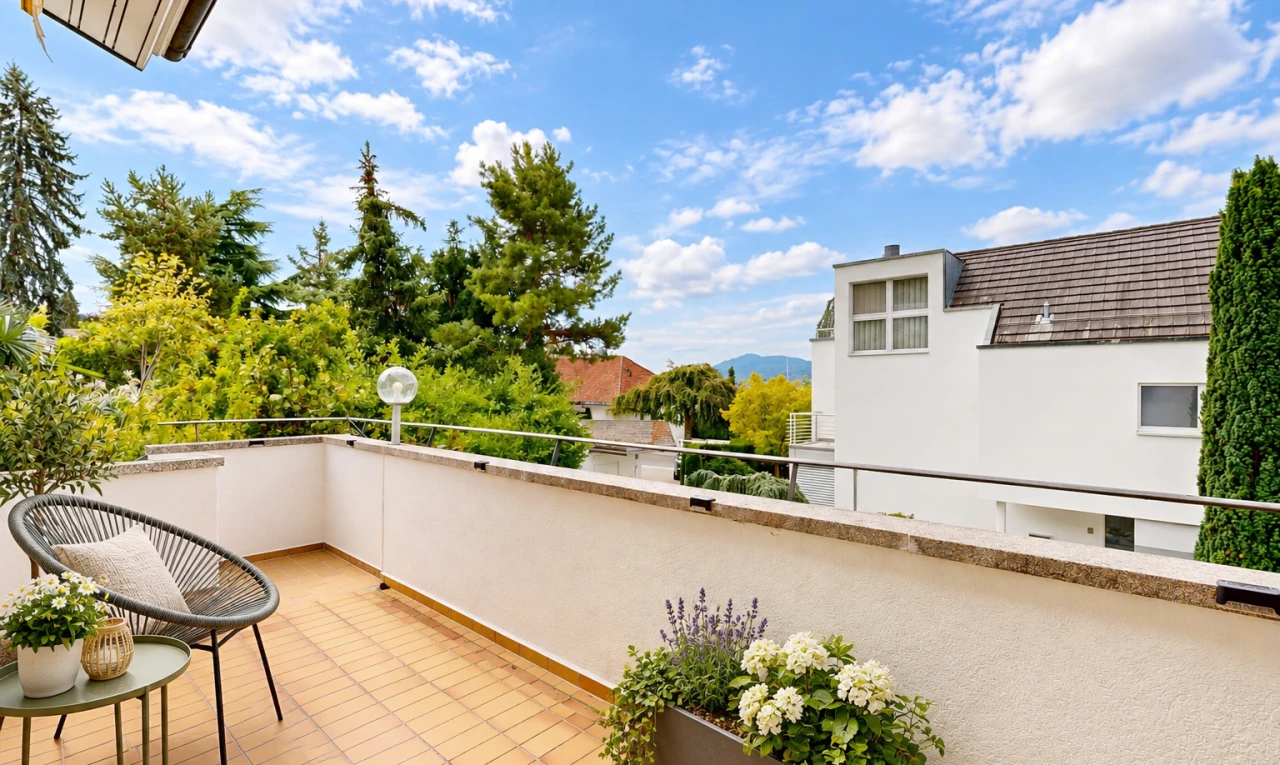 terrasse mit view focus, from property, day time, und terrasse