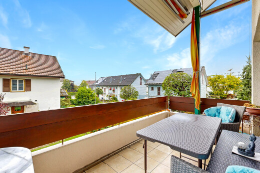 terrasse mit day time, from property, balkon, wohngebietblick, und residential view