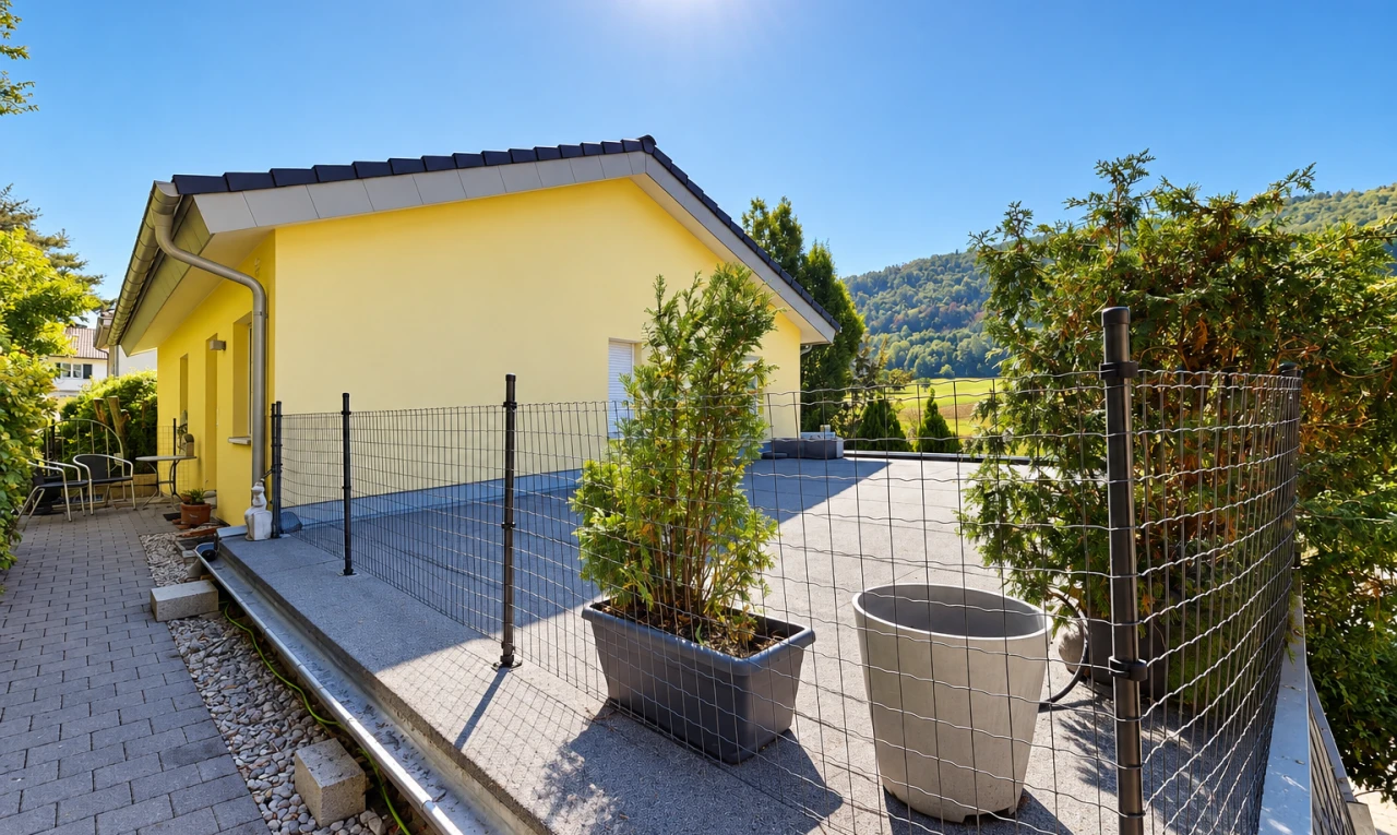 terrasse mit day time, zaun, und from property