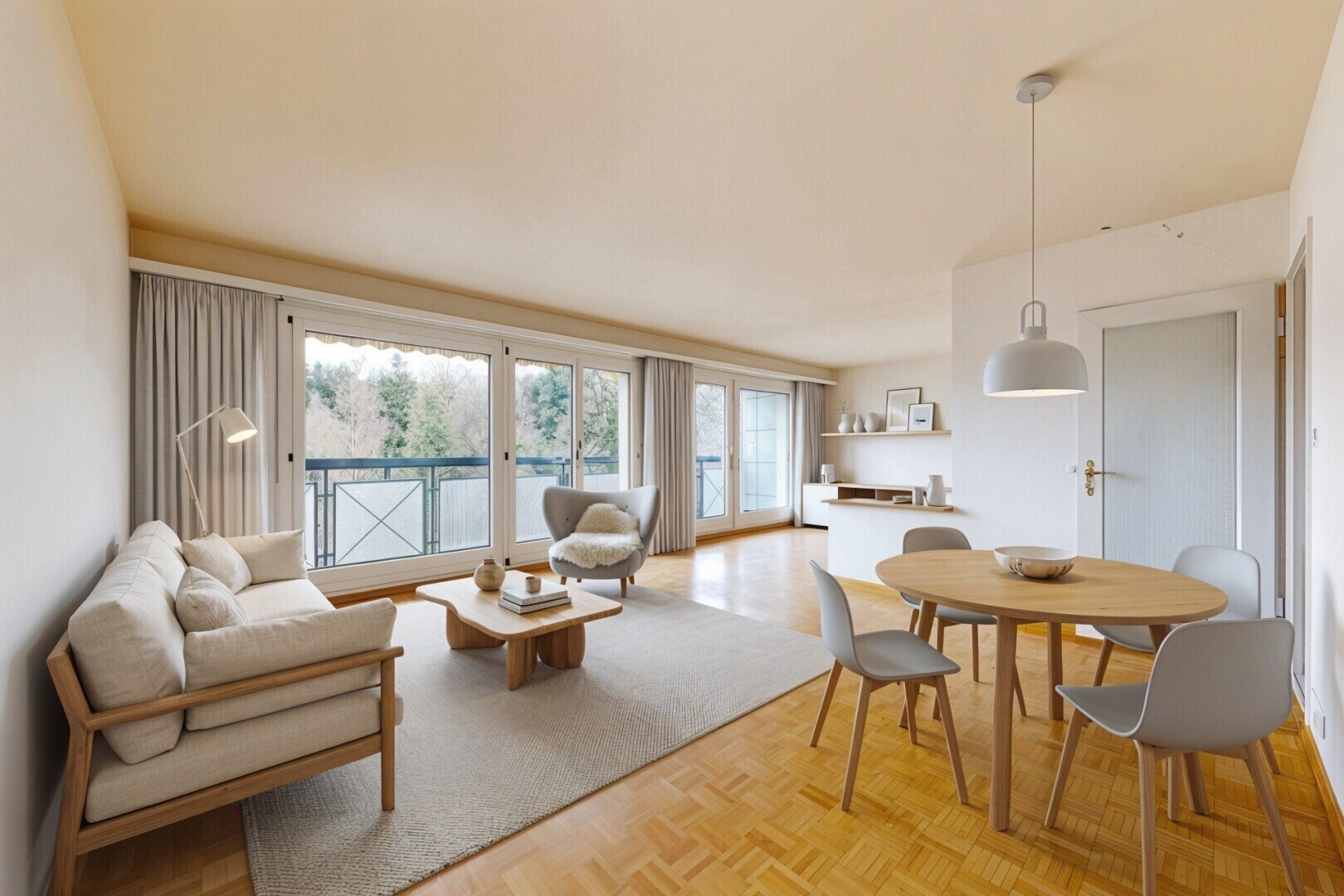 spare room with parquet flooring and baseboards