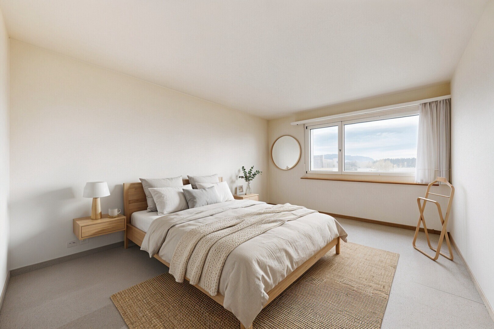 spare room with light carpet