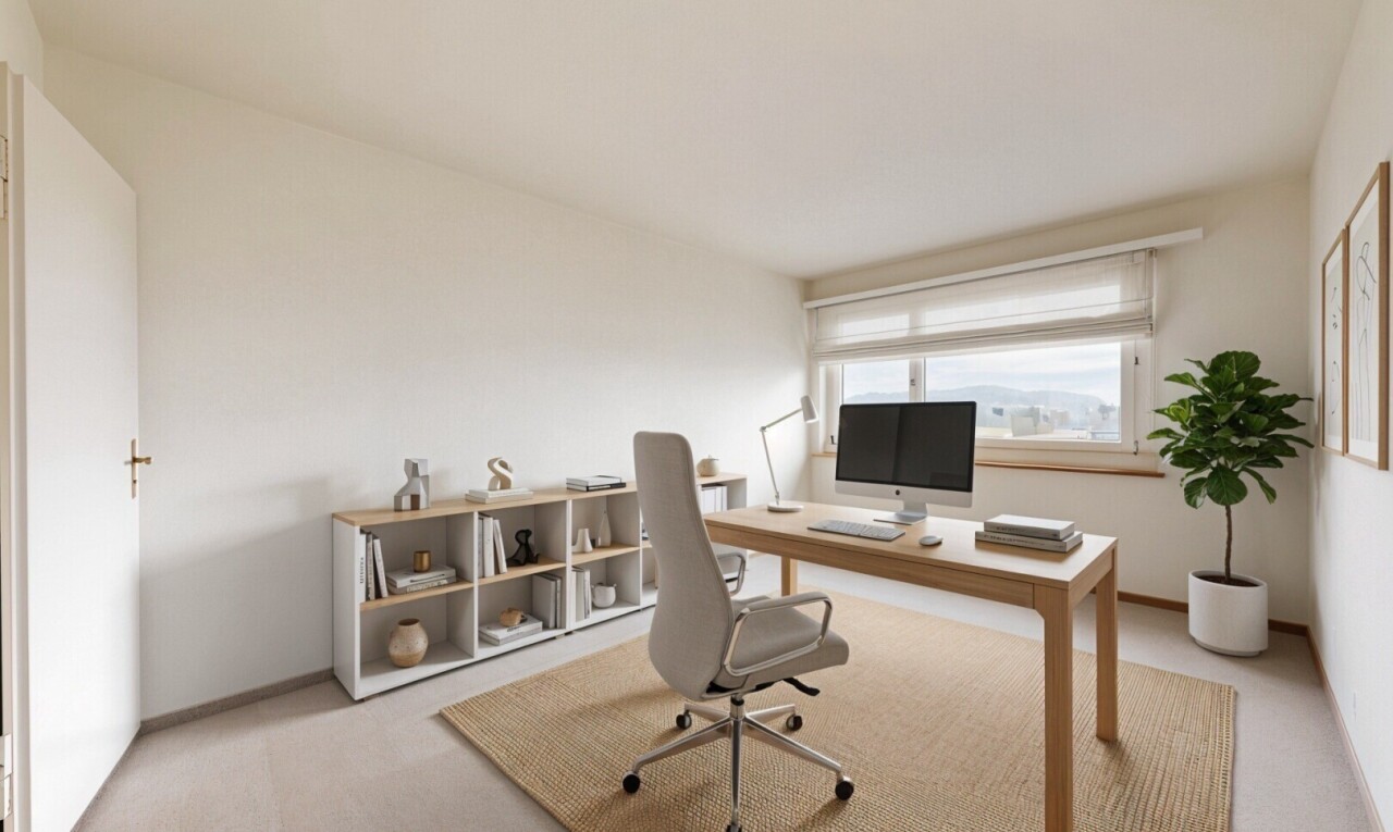 empty room with light carpet and baseboards