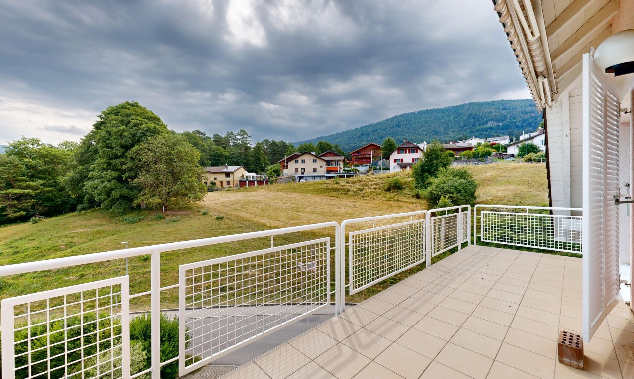 balcon avec from property, view focus, et overcast