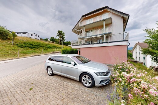 außenansicht mit balkon, overcast, und stuckverkleidung