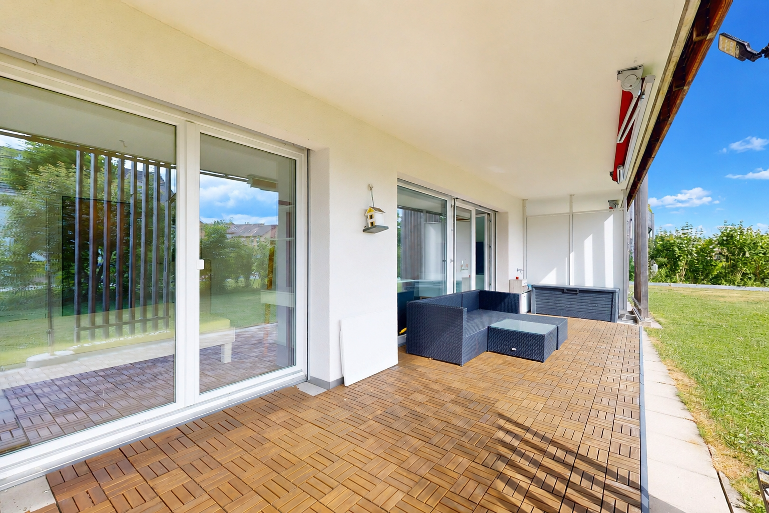 terrasse mit day time, from property, und wohnraum im freien