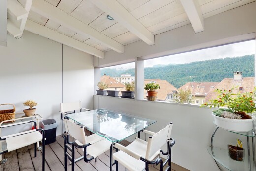 terrasse mit essbereich im freien, overcast, und terrasse