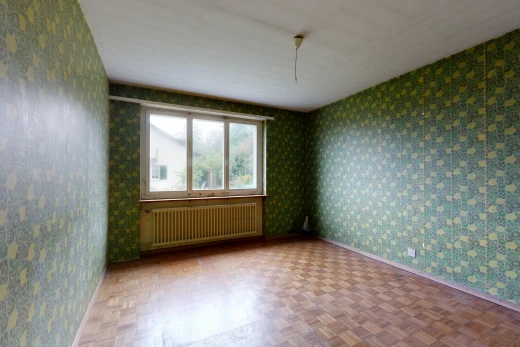 leerer raum mit tapetenwand, wallpaper wall, problematic wallpaper, kühler, und sockelleisten