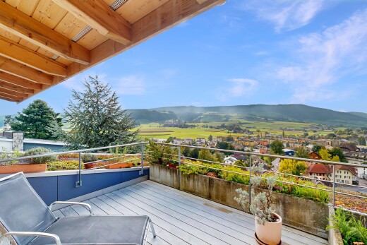 balkon mit mountain view, blick auf die berge, day time, from property, und deck