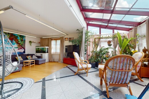 terrasse mit fernseher, pergola, terrasse, und wohnraum im freien