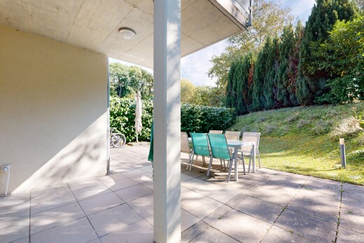 terrasse mit essbereich im freien, terrasse, from property, und rasen