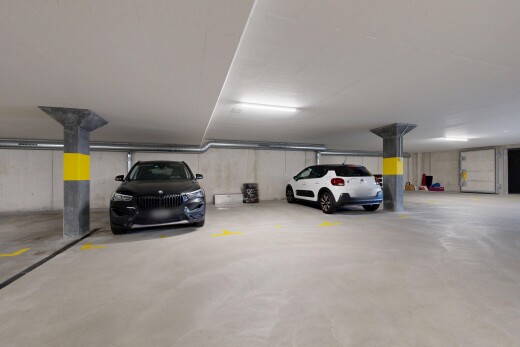 view of parking garage