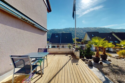 terrasse avec terrasse, day time, from property, mountain view, et vue sur la montagne