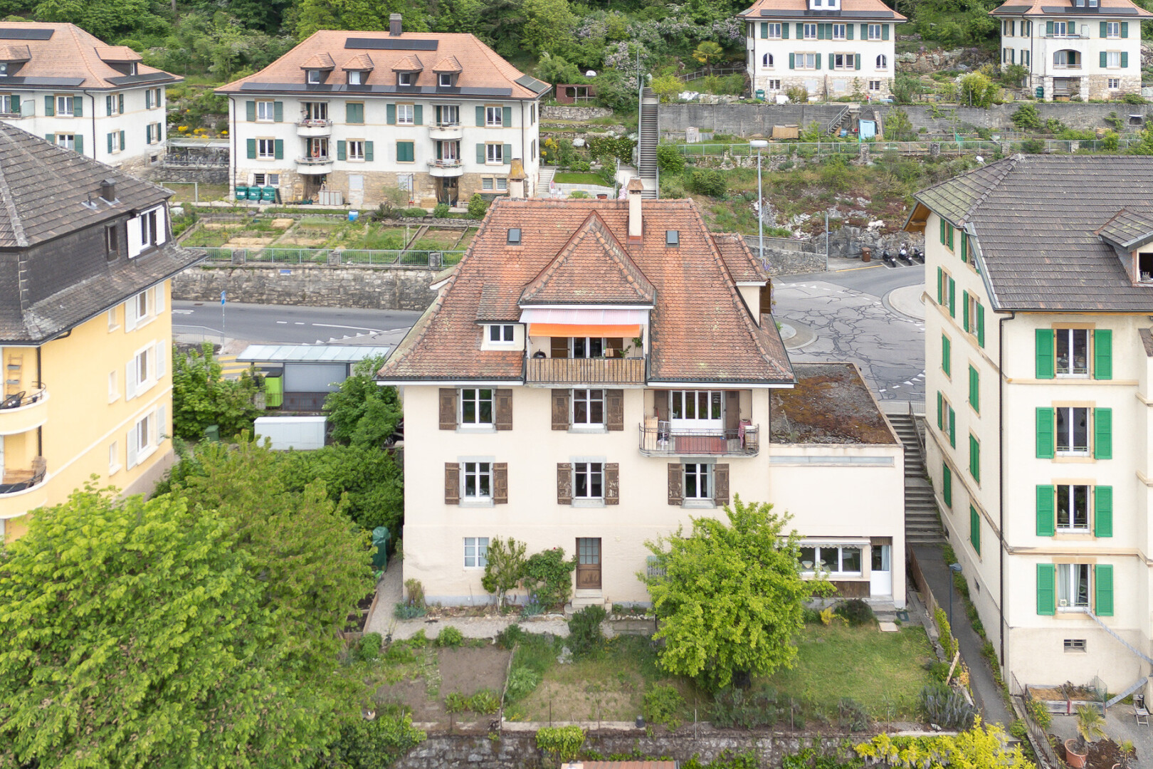 façade avec drone view