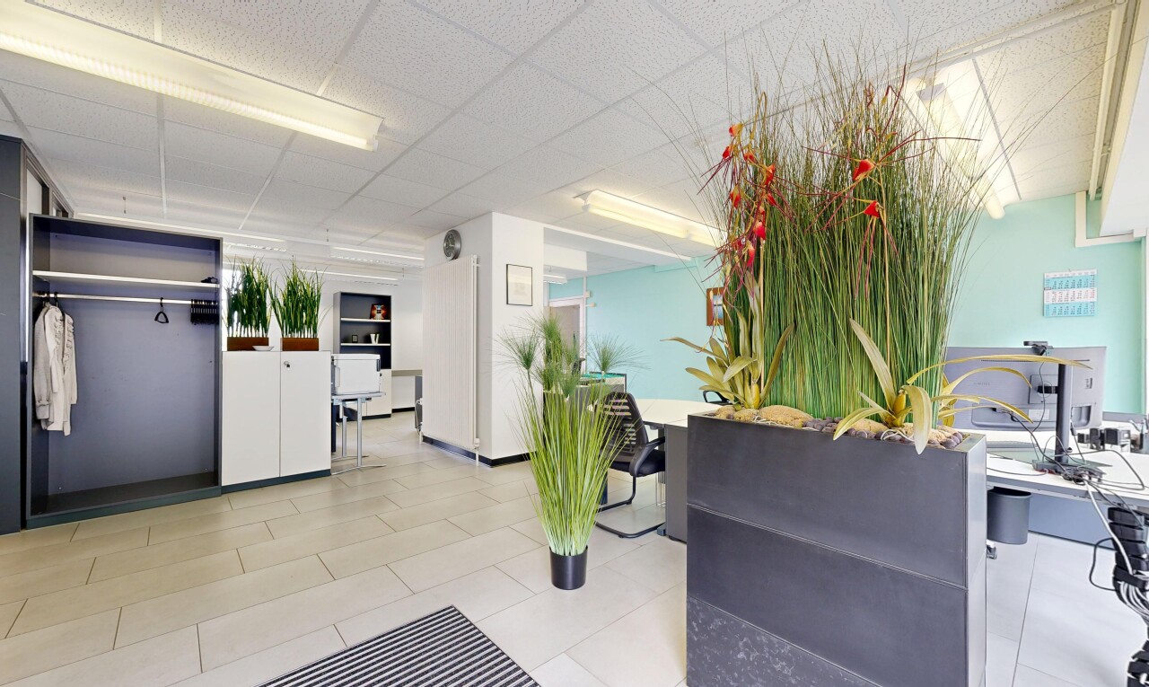 réception / lobby avec drywall, inside community, et drop ceiling