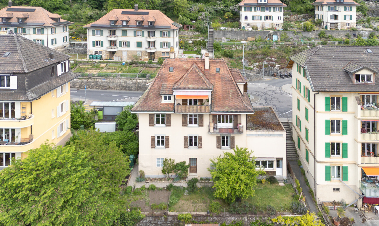 façade avec drone view