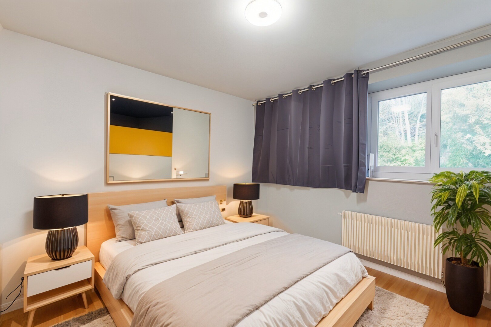 room featuring radiator heating unit and wood finished floors