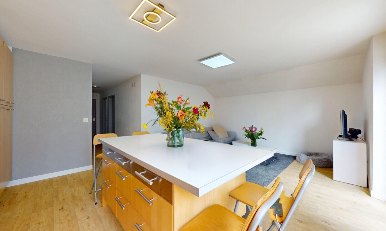 dining area featuring light wood-style flooring