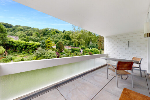 balkon mit balkon, from property, day time, waldblick, und forest view