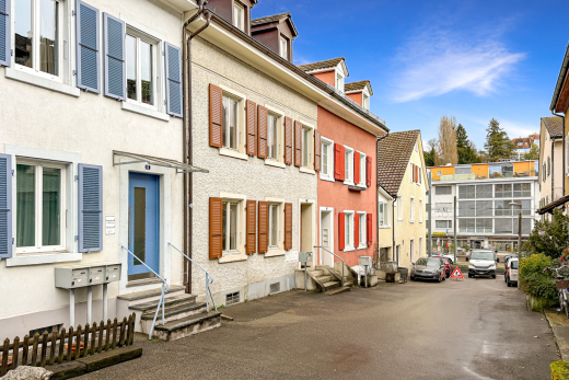 außenansicht mit eingangsstufen, day time, residential view, und wohngebietblick