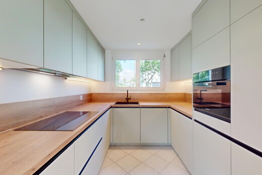 küche mit waschbecken, ofen, natürliches licht, natural light, und arbeitsplatten