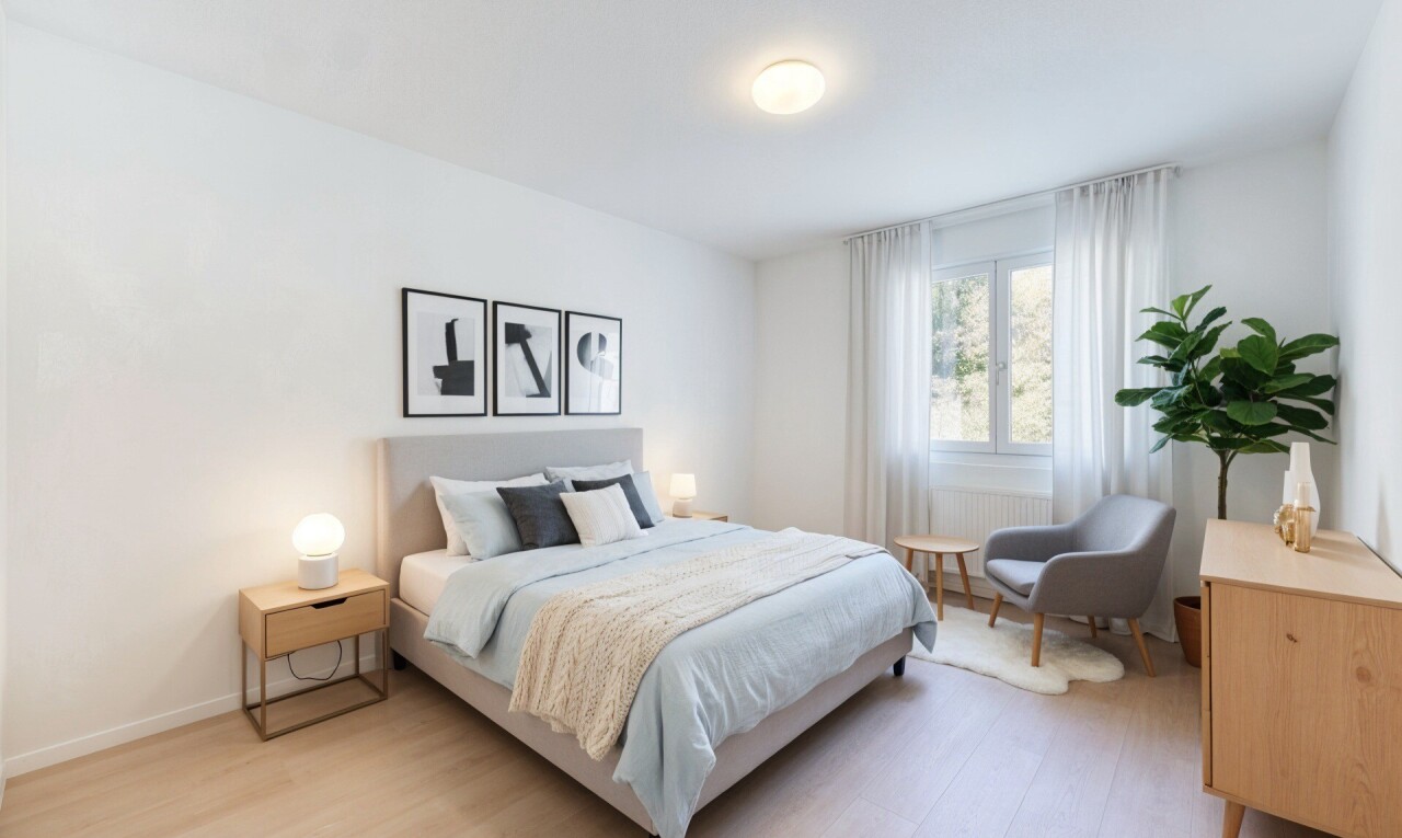 pièce vide avec cloison sèche, drywall, sol en finition bois, wood finish floor, et lumière naturelle