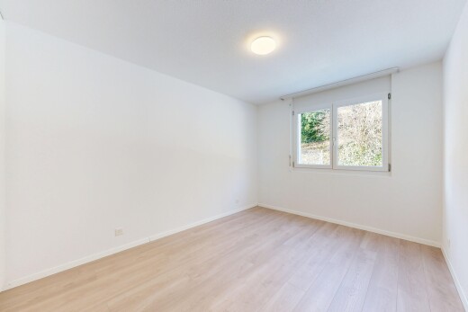 pièce vide avec cloison sèche, drywall, sol en finition bois, wood finish floor, et lumière naturelle